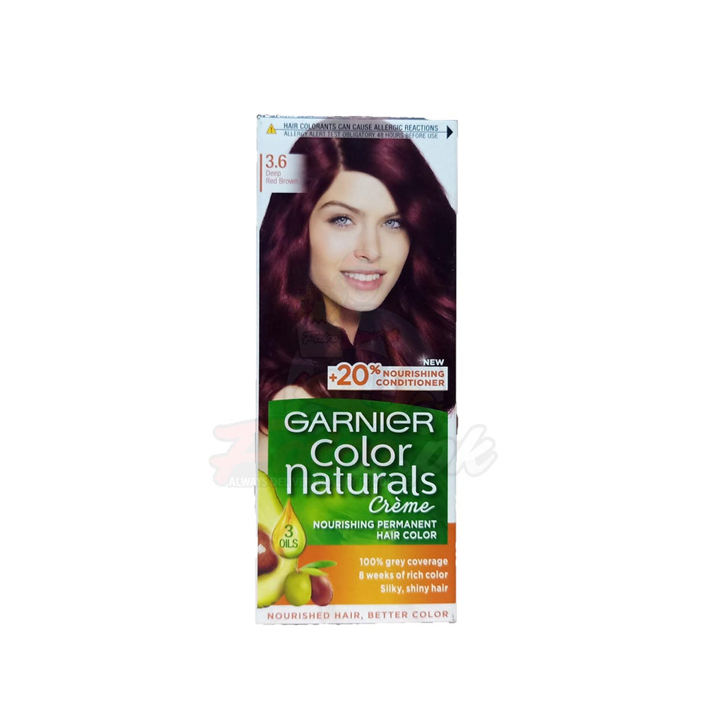 Garnier Color Naturals Creme 3.6 Deep Red Brown - Snapcart.pk