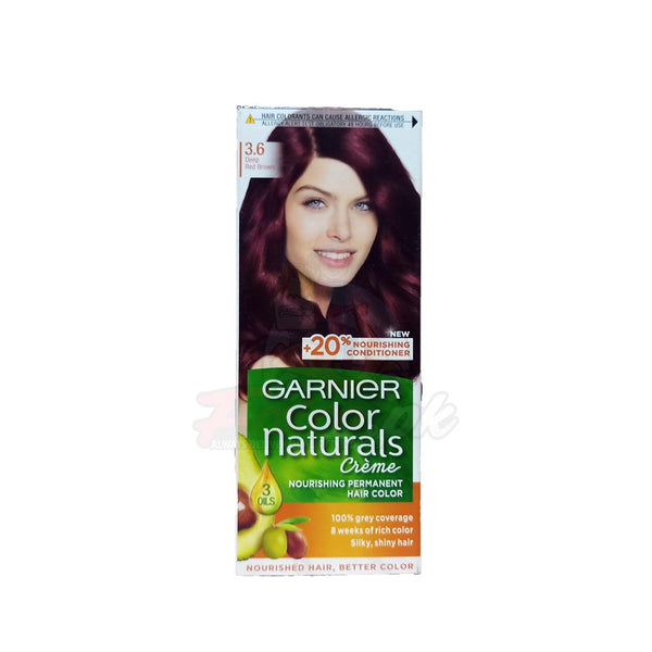 Garnier Color Naturals Creme 3.6 Deep Red Brown - Snapcart.pk