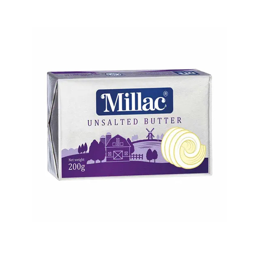 Millac Butter Unsalted 200gm - Snapcart.pk