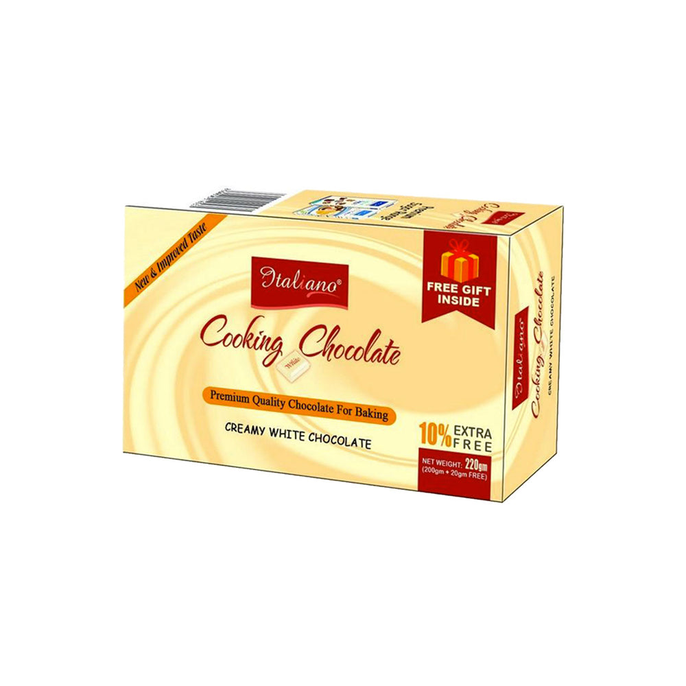 Italiano Cooking Chocolate White 200g - Snapcart.pk
