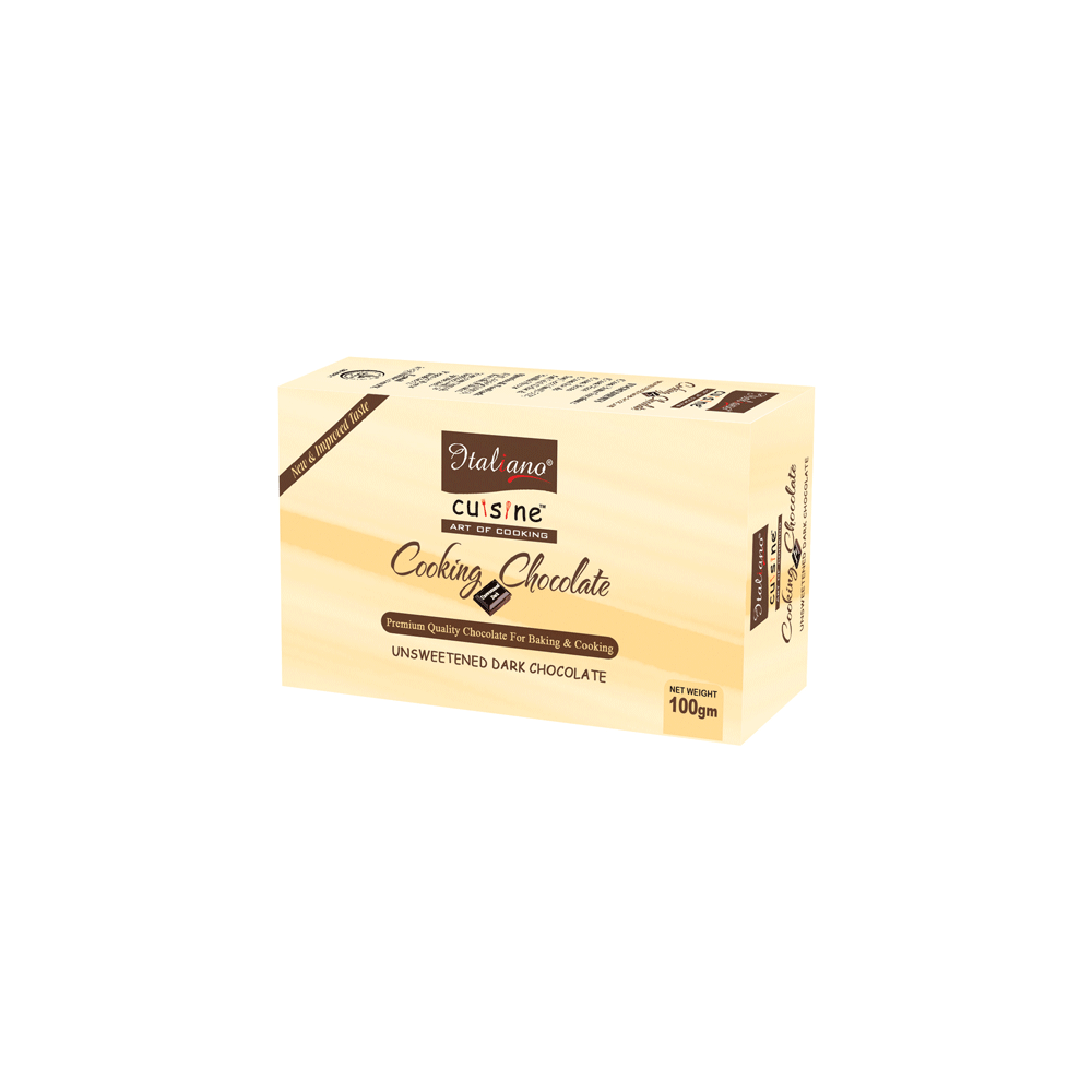Italiano Cooking Chocolate Unsweetened 100g - Snapcart.pk