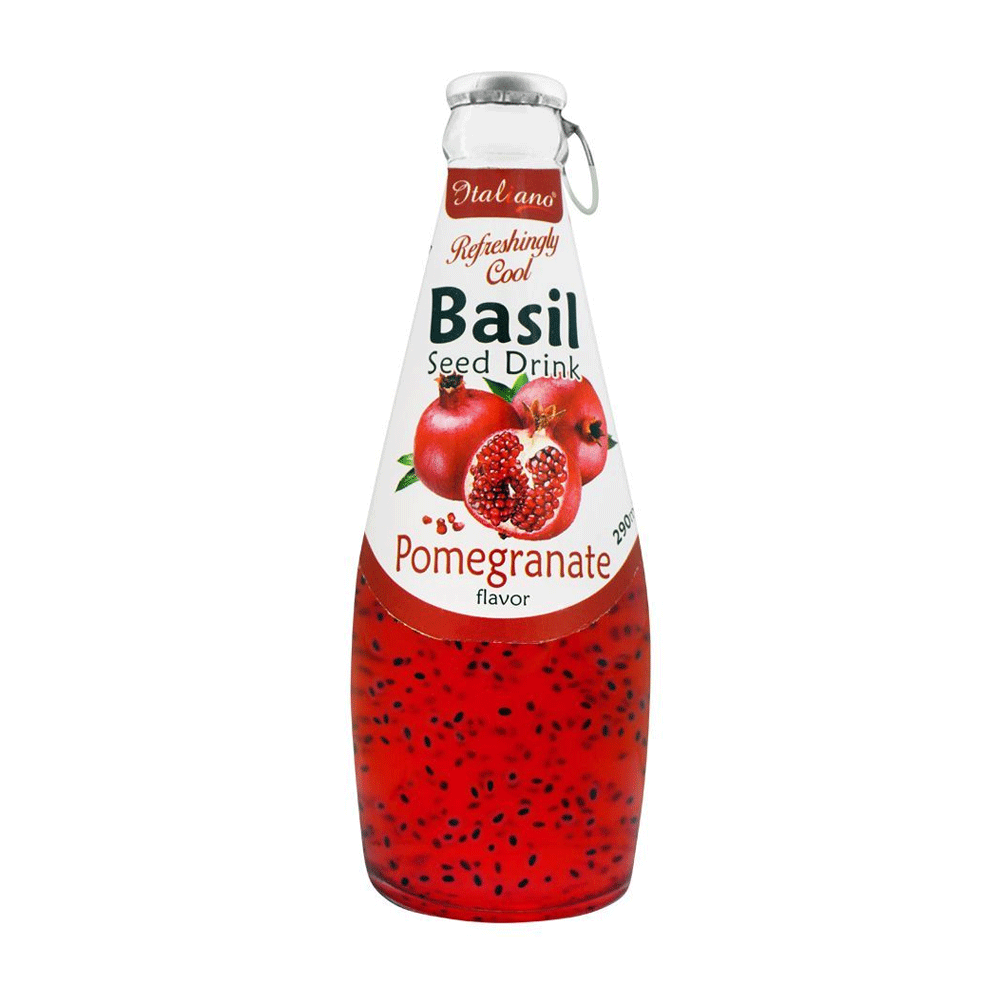 Italiano Cool Basil Seed Drink Pomegranate 290ml
