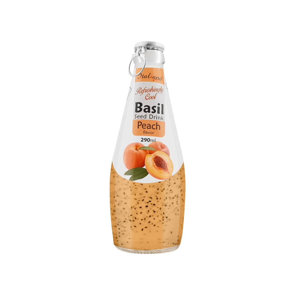 Italiano Cool Basil Seed Drink Peach 290ml - Snapcart.pk