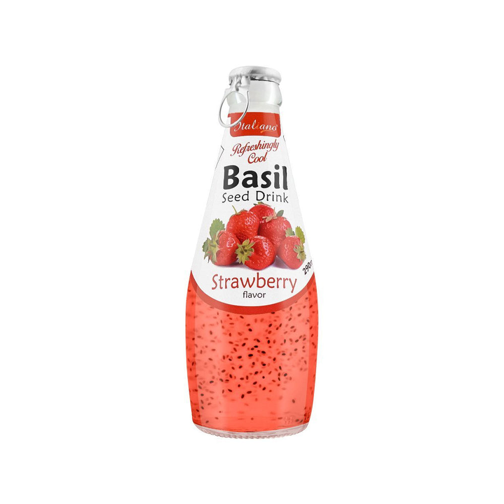 Italiano Cool Basil Seed Drink Strawberry 290ml - Snapcart.pk
