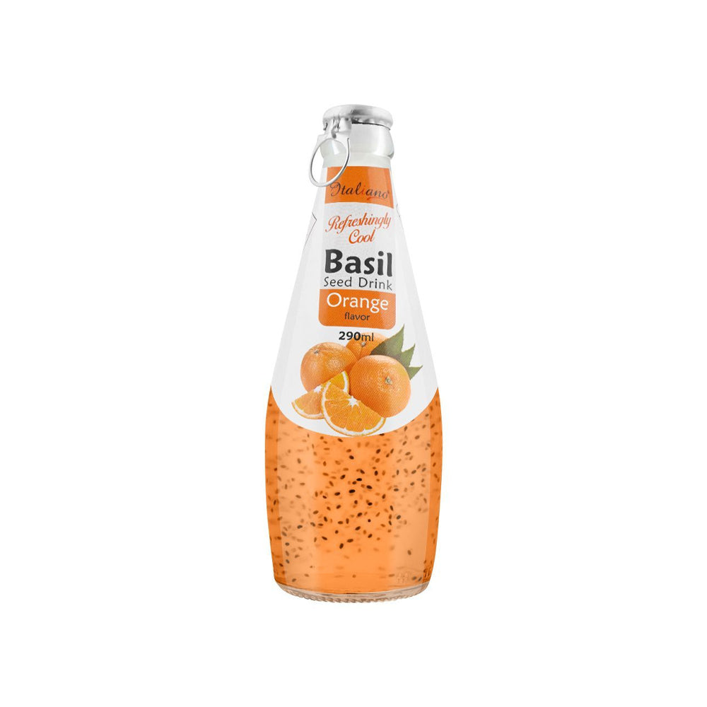 Italiano Cool Basil Seed Drink Orange 290ml - Snapcart.pk