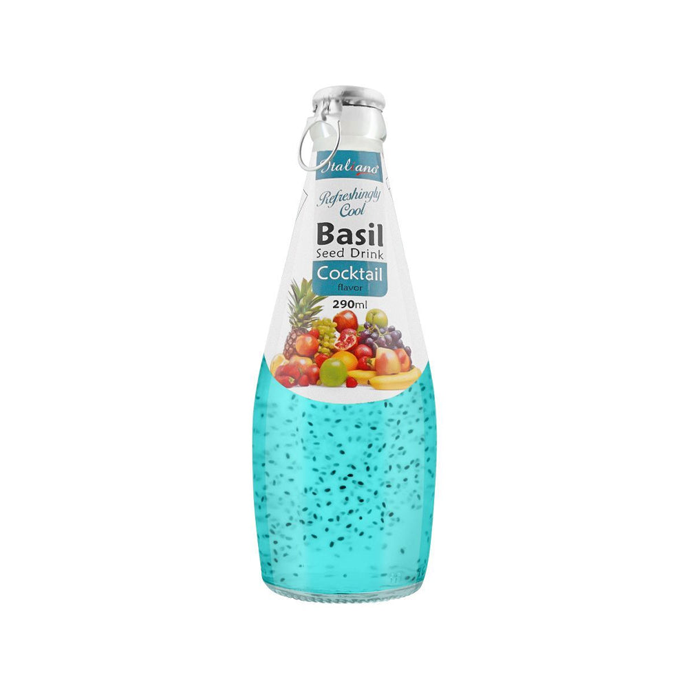 Italiano Basil Seed Drink Cocktail Flavor 290ml - Snapcart.pk