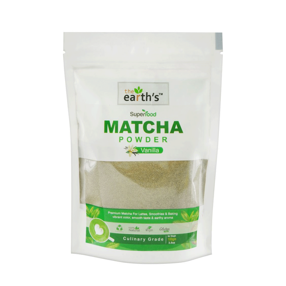 The Earth's Matcha Vanilla Powder 100g