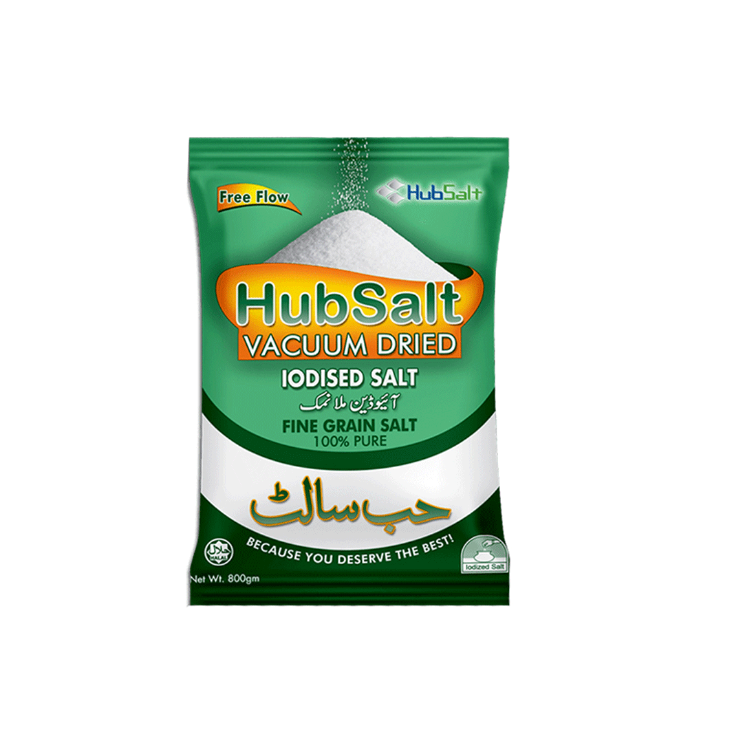 Hub Iodised Salt Fine Grain Salt 800g - Snapcart.pk