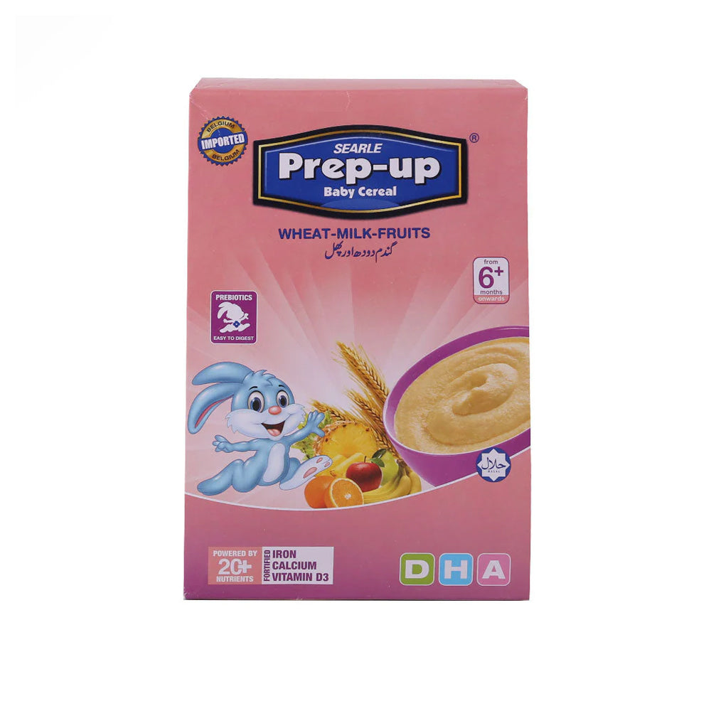 Searle Prep-up Baby Cereal Wheat Milk Fruits 6+ 175g - Snapcart.pk