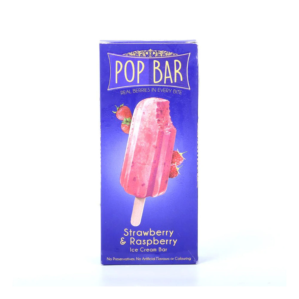 Pop Bar Strawberry&raspberry Ice Cream Bar 90g - Snapcart.pk