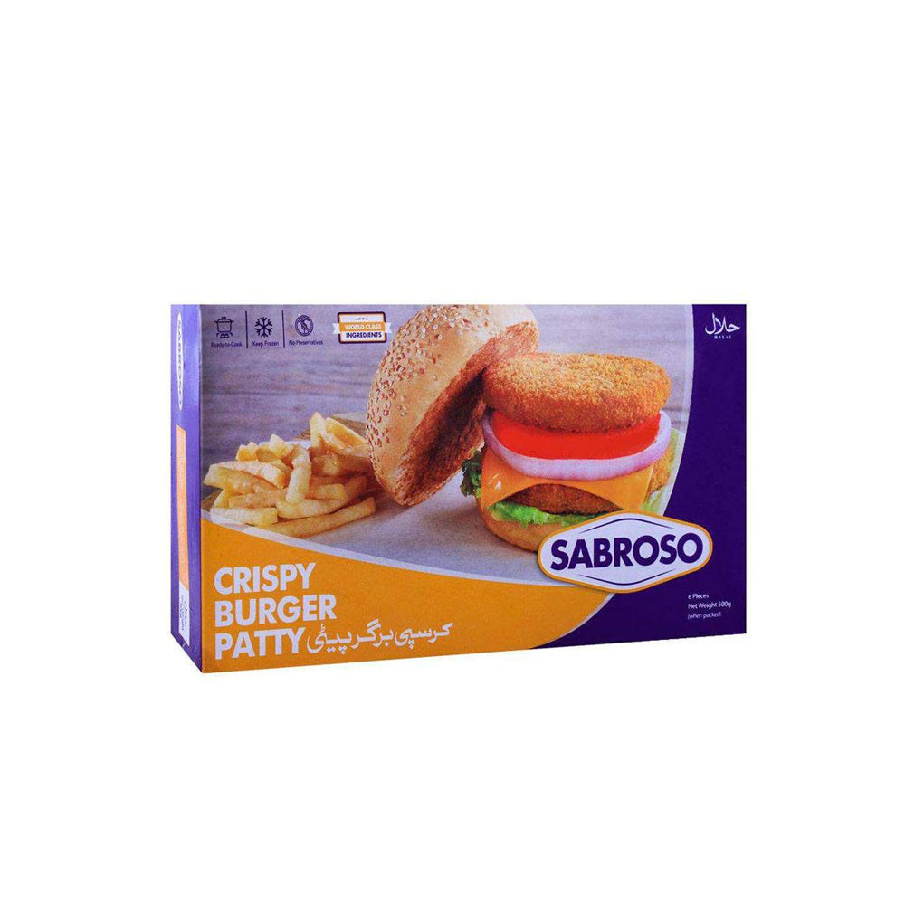 Sabroso Crispy Burger Patty 6s 500g - Snapcart.pk