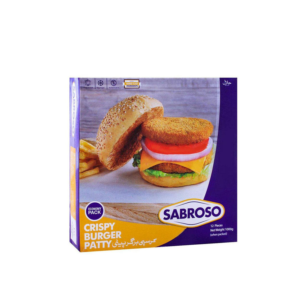 Sabroso Crispy Burger Patty 12pcs 1kg - Snapcart.pk