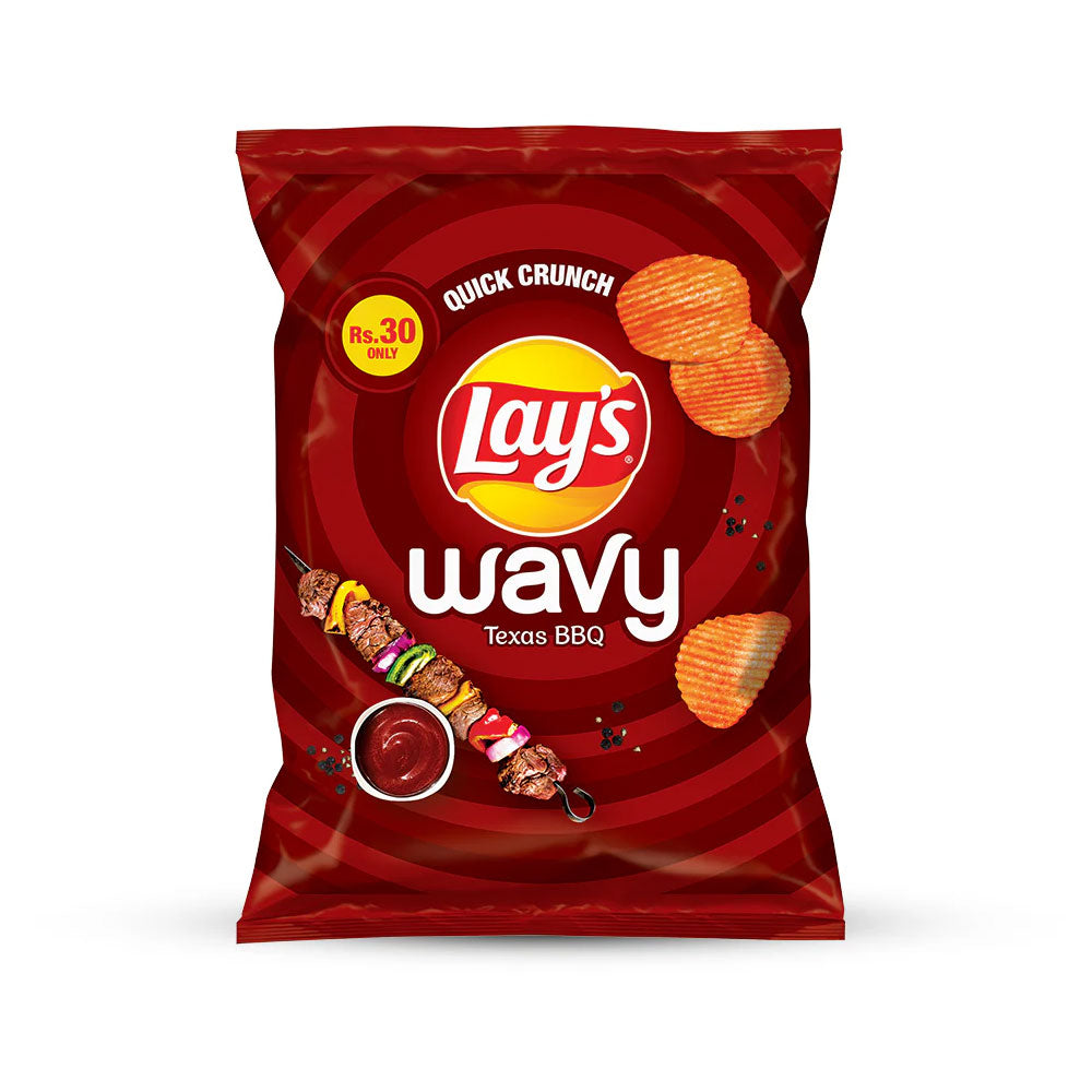 Lays Wavy Texas Bbq Chips 16g