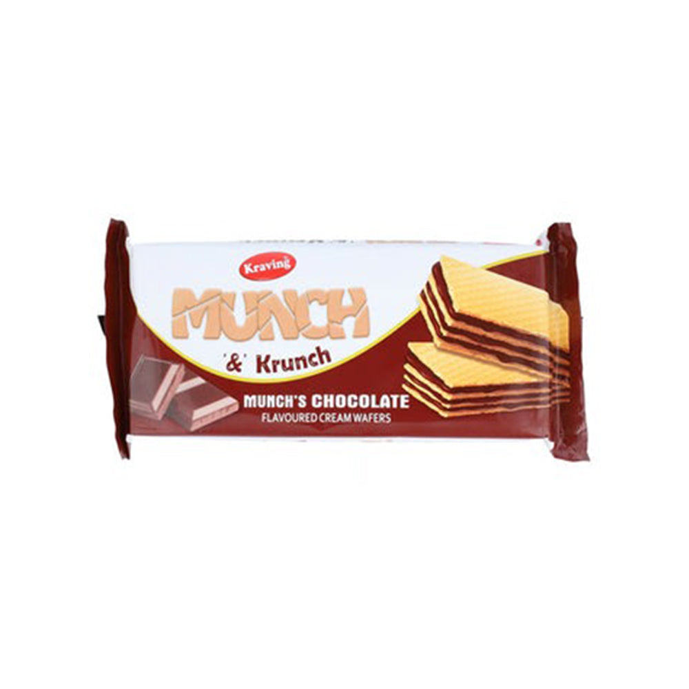 Kraving Munch & Krunch Munch's Chocolate Flavoured Cream Wafers 75g - Snapcart.pk