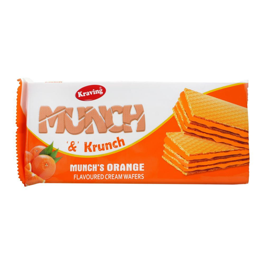 Kraving Munch & Krunch Munch's Orange Flavoured Cream Wafers 75g - Snapcart.pk