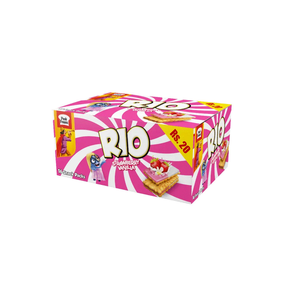 Peek Freans Rio Strawberry Vanila Biscuit Snack Pack