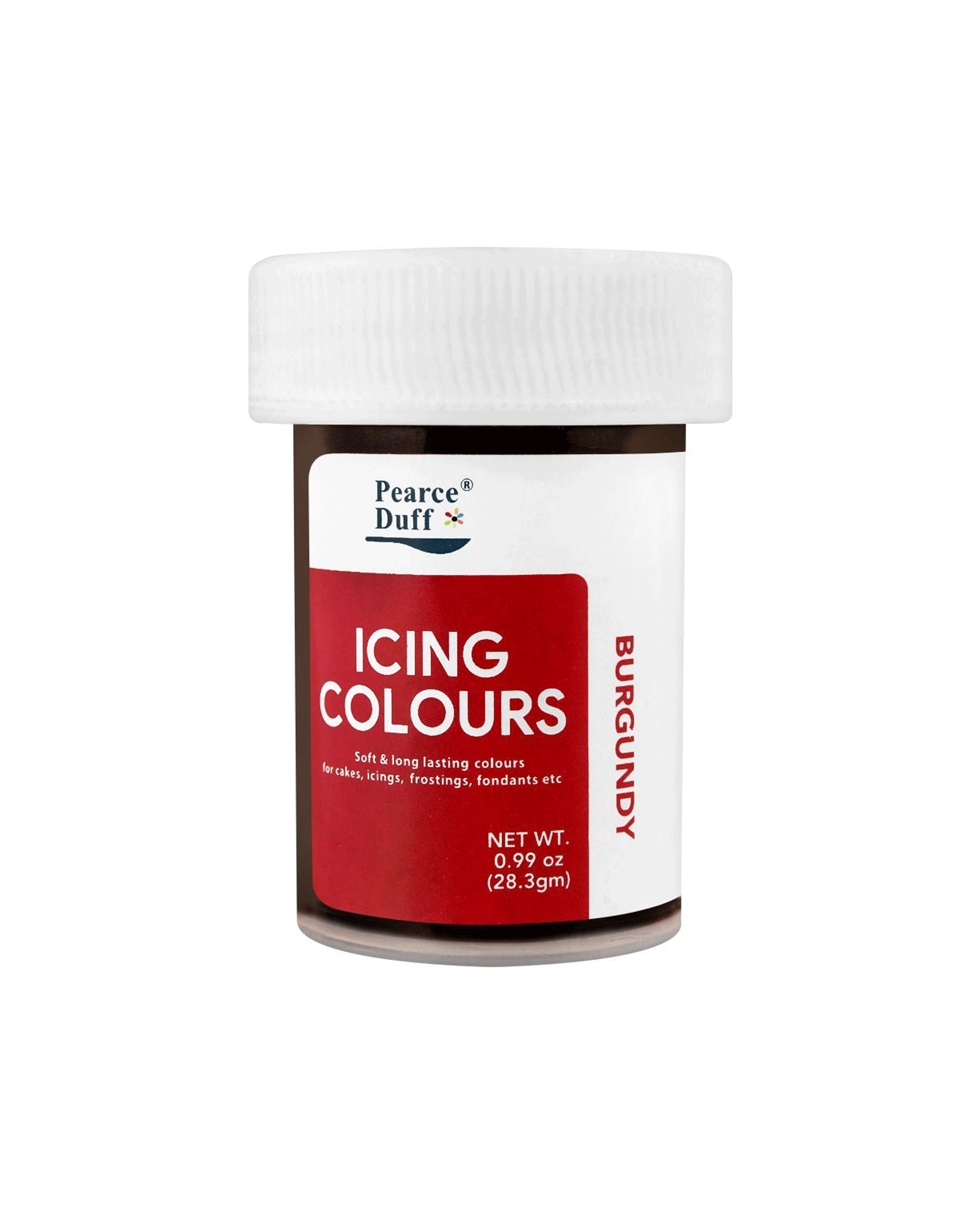 Pearce Duff Icing Colours Coal Burgundy 28.3gm - Snapcart.pk