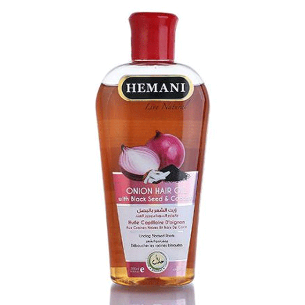 Hemani Onion Hair Oil With Black Seed & Coocnut 200ml