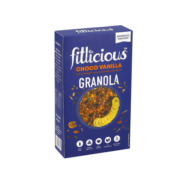 Fitlicious Choco Vanilla Granola 100g - Snapcart.pk