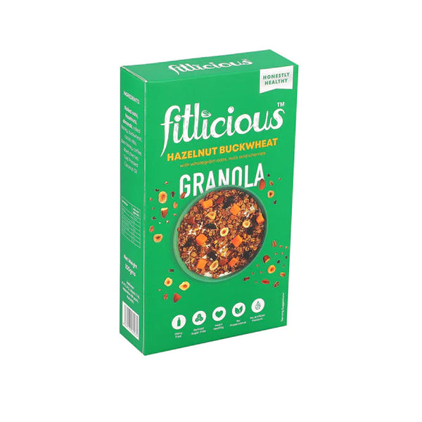 Fitlicious Hazelnut And Buckwheat Granola 100g - Snapcart.pk