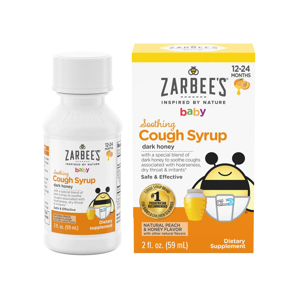 Zarbees Natural Peach Cough Syrup 59ml