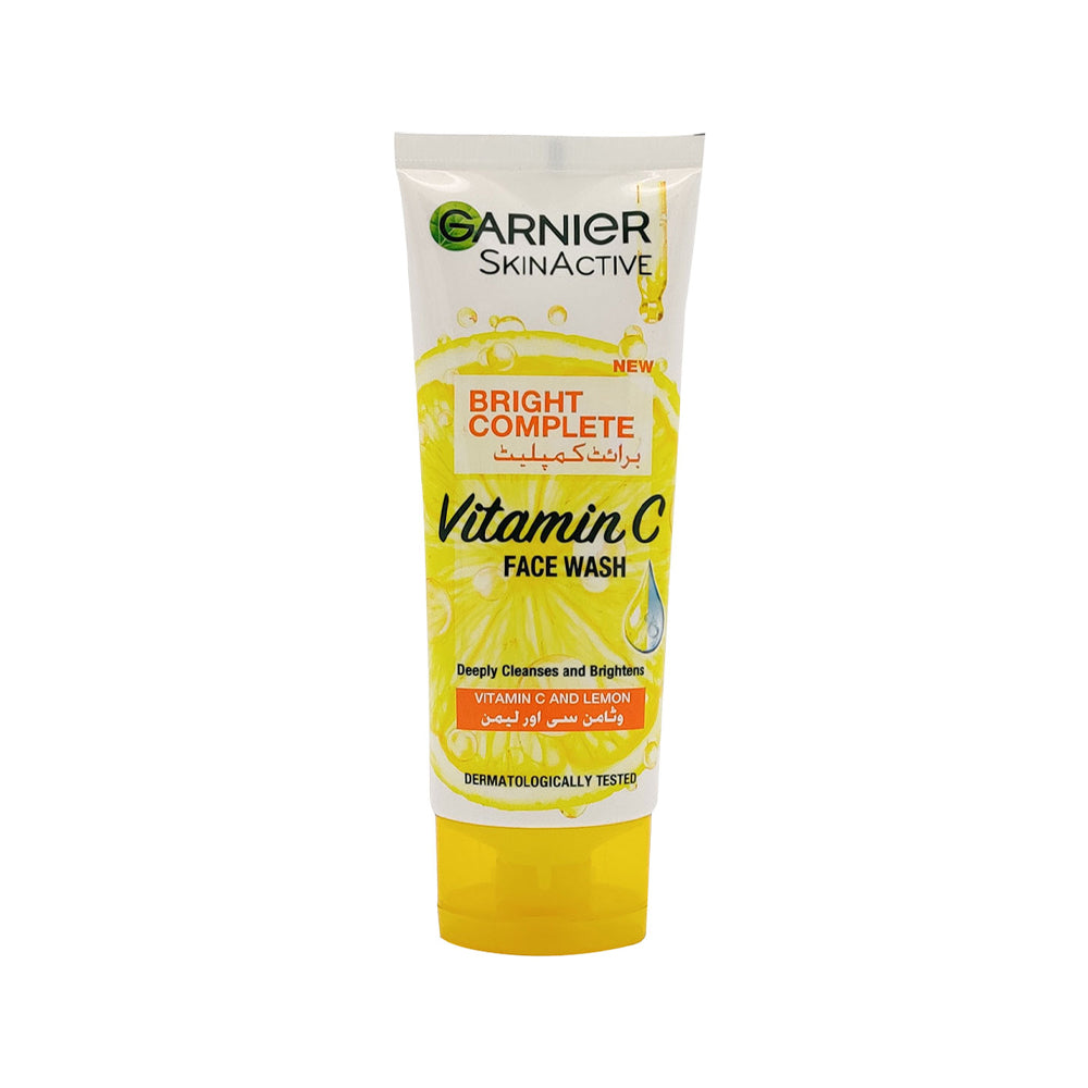Garnier Bright Complete Vitamin C Face Wash 100ml - Snapcart.pk