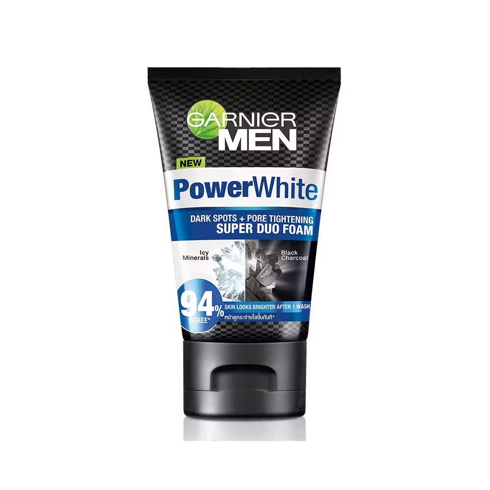 Garnier Men Turbo Bright Super Duo Foam 100ml - Snapcart.pk