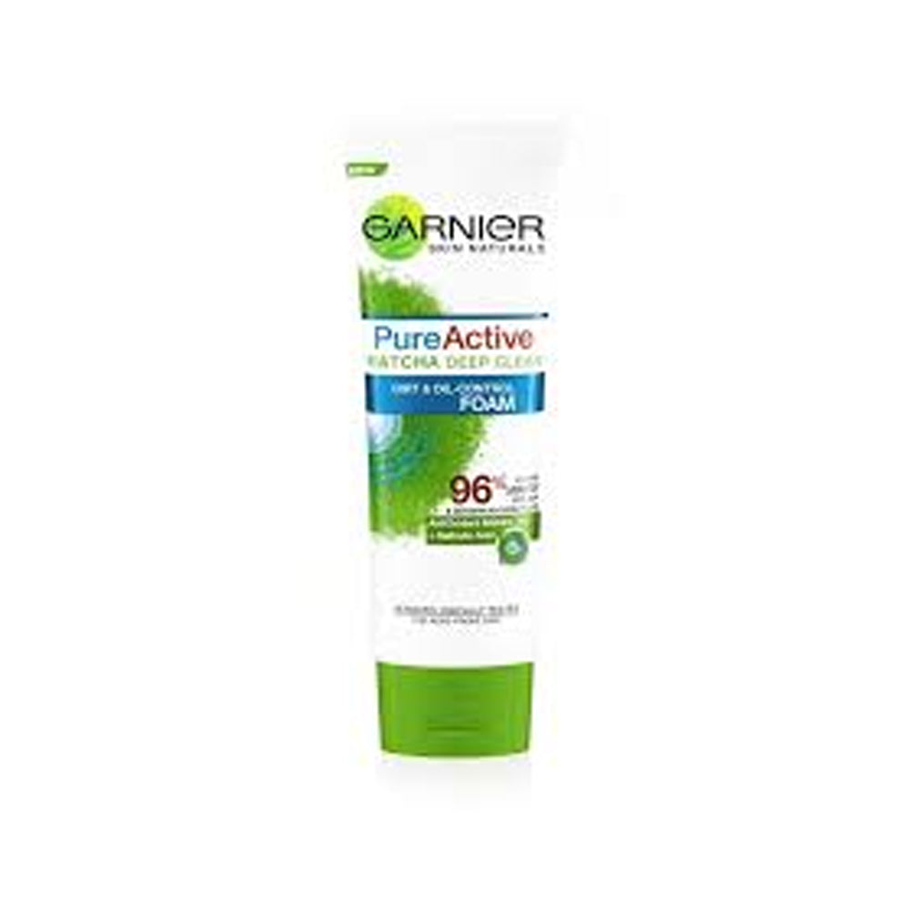 Garnier Pure Active Matcha Deep Clean Face Wash 100ml - Snapcart.pk