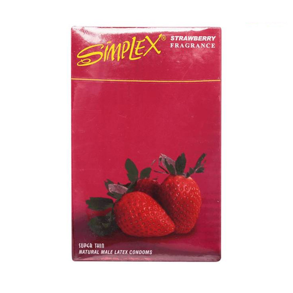 Simplex Strawberry Fragrance Condoms 12s