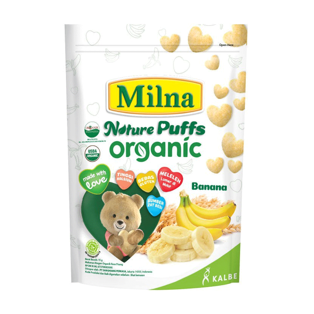 Milna Nature Puffs Organic Banana 15g