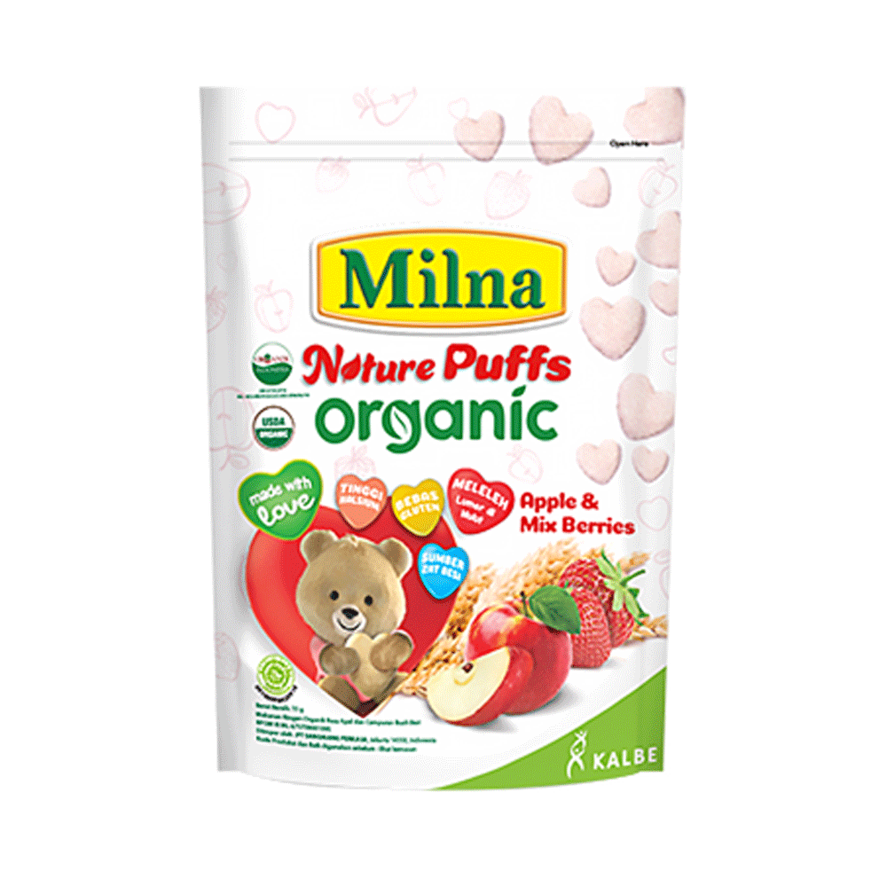 Milna Nature Puffs Organic Apple & Mix Berries 15g