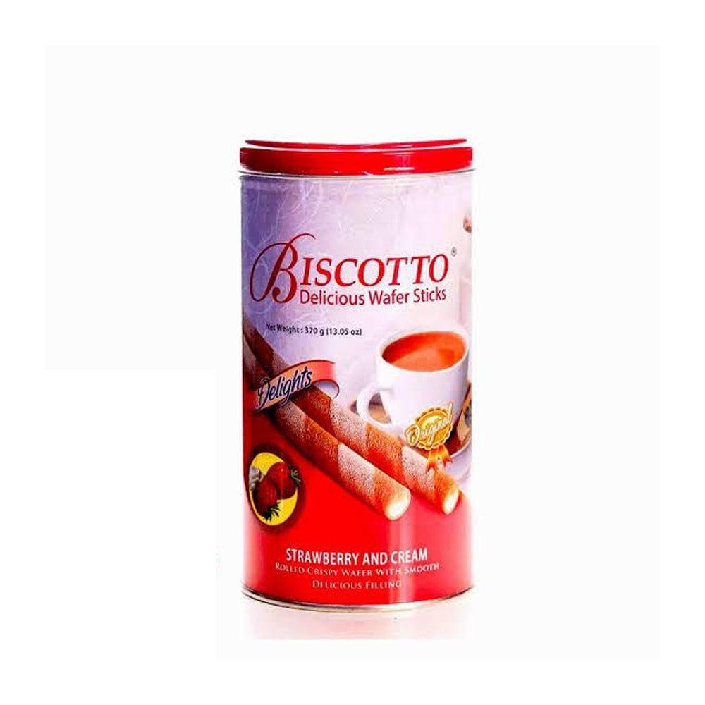 Biscotto Strawberry And Cream Wafer Sticks 370g - Snapcart.pk