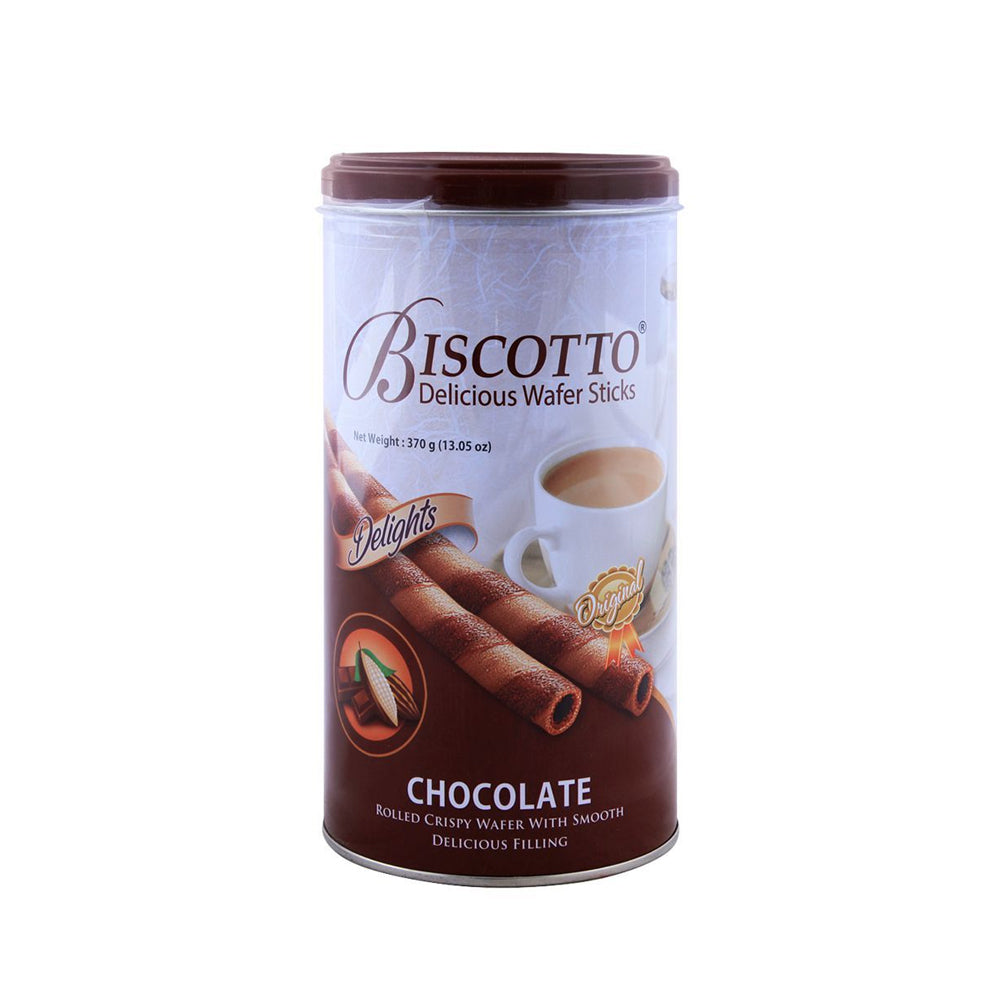 Biscotto Wafer Sticks Chocolate Tin 370g - Snapcart.pk