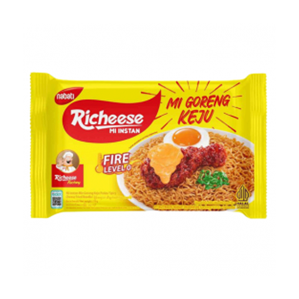 Richeese Spicy Cheese Fried Flavoured Noodle 74g - Snapcart.pk