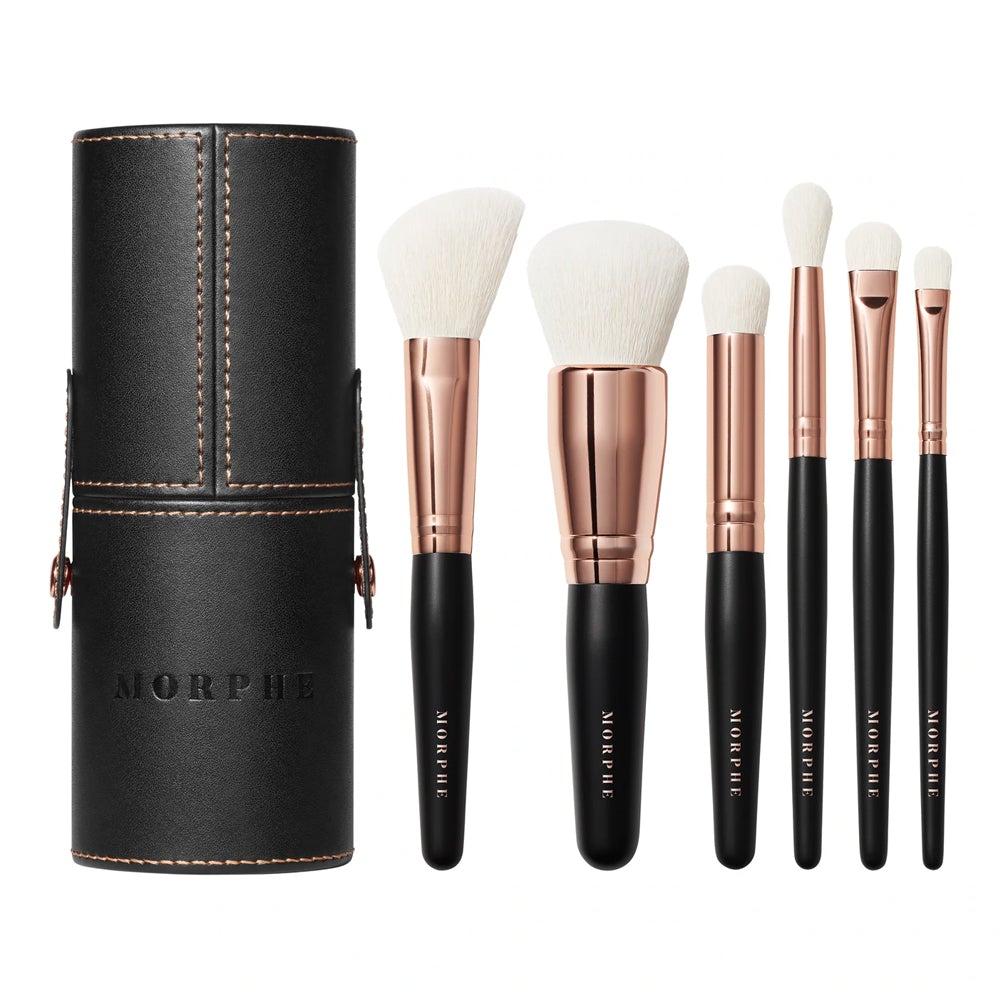 Morphe- Rose Away 6-Piece Travel Brush Set