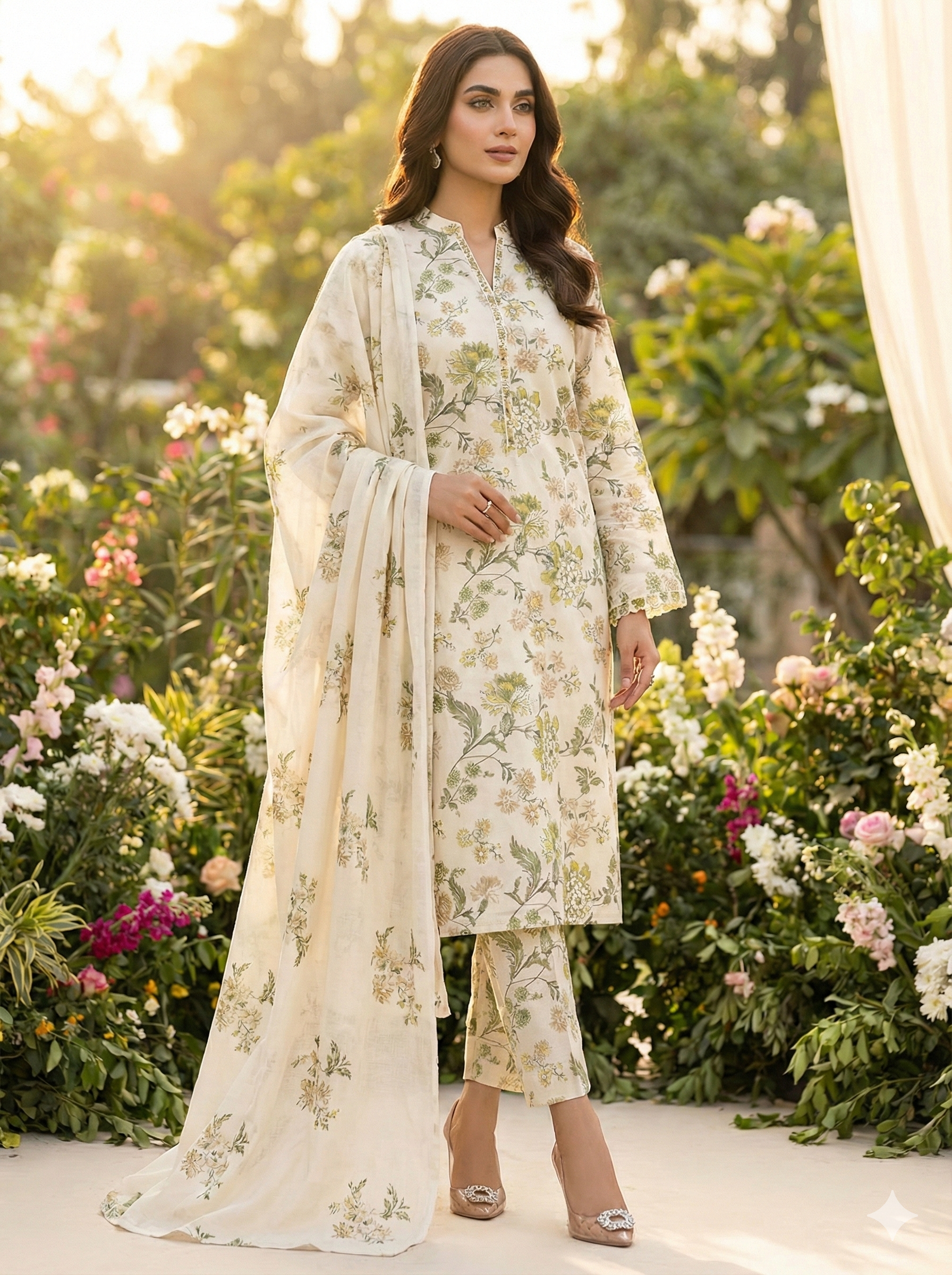 Dr Haris Unstitched 3 Piece Printed  Lawn Vol-03 Suit-DRP-028