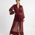 Gown Set - Rinny Silk - Maroon
