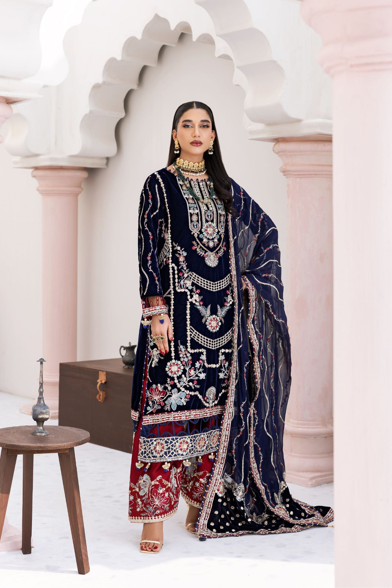 Andaz e Makhmal By Zebtan Unstitched 3 Piece Luxury Formals Suit-ZAM-11