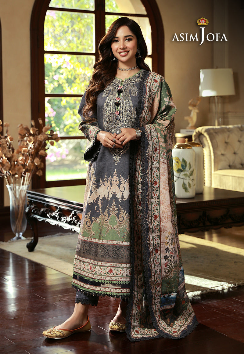 Asim Jofa Aira & Asra Pret Ajawp-06 Embroidered Karandi Stitched 3 Pcs