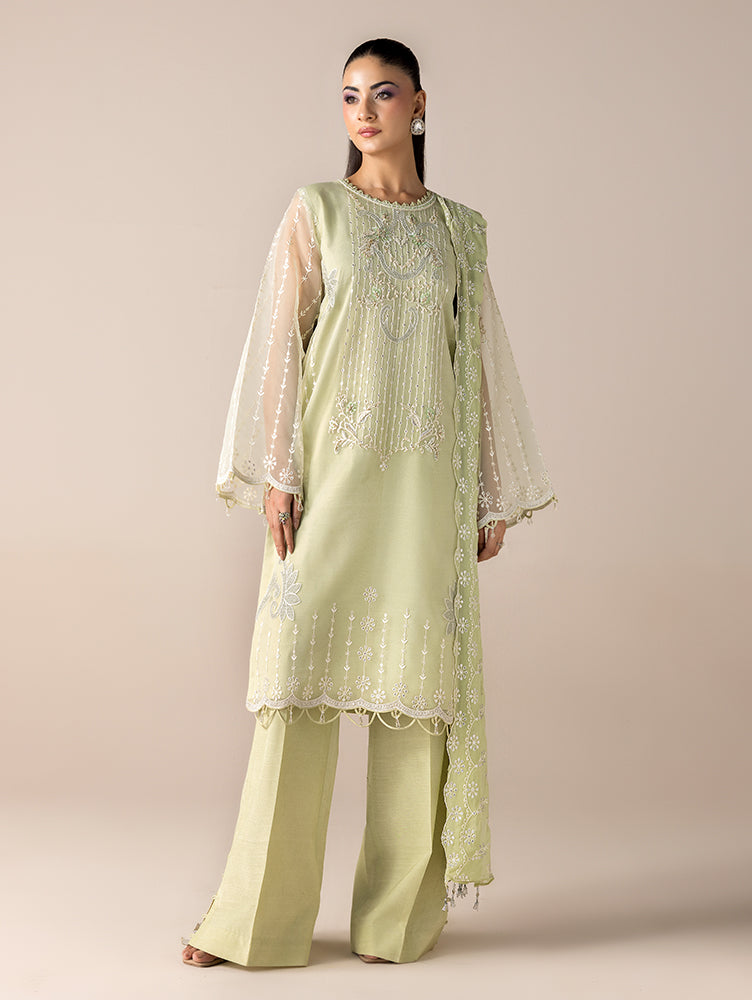 AURAPRET By Zebtan Stitched 3 Piece Luxury Formals Suit-Aurapret-02 | 3 Piece Embroidered Organza Suit