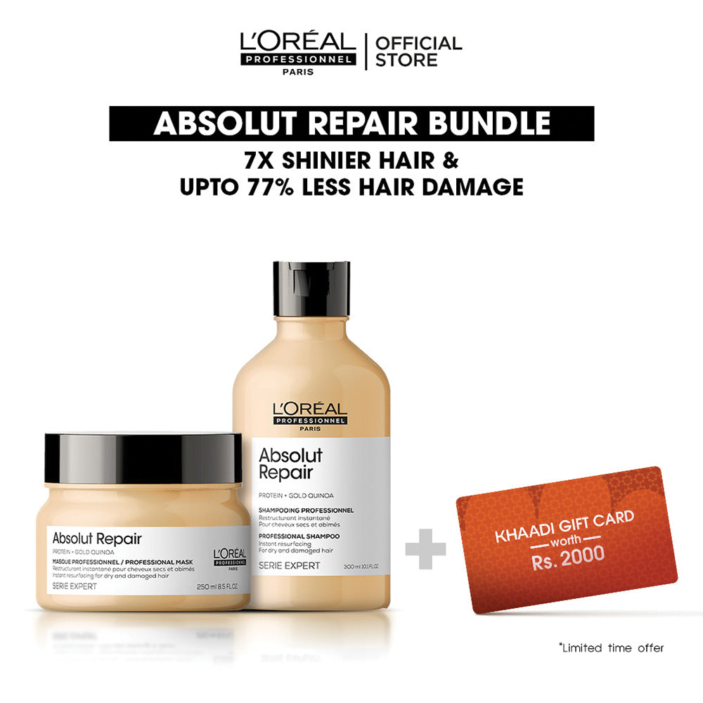 L'Oreal Professional - Absolut Repair Bundle with Free Khaadi Voucher worth 2,000