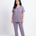 Cotton PJ Set - Heart Bliss - Purple