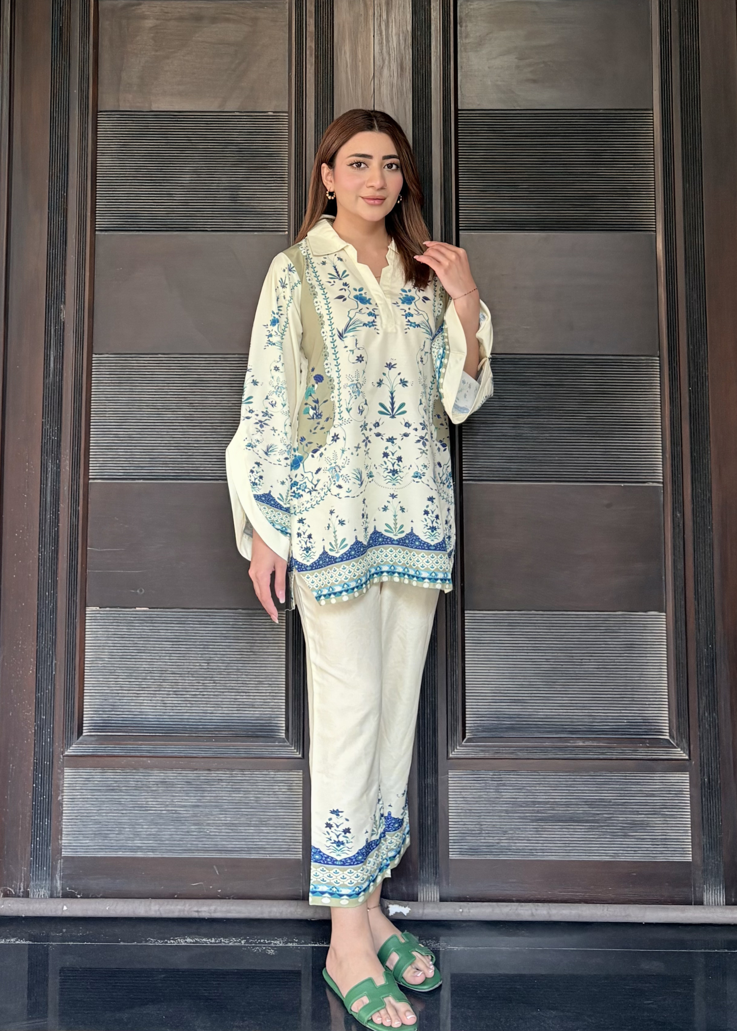 Nairah Co Ords Summer Ramadan Edit Suit-Citrine