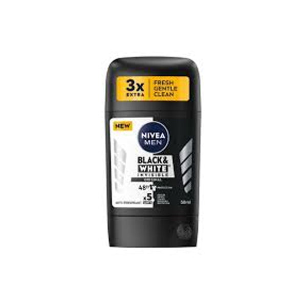Nivea Men Black & White Invisible Original Deodorant Stick 50ml - Snapcart.pk