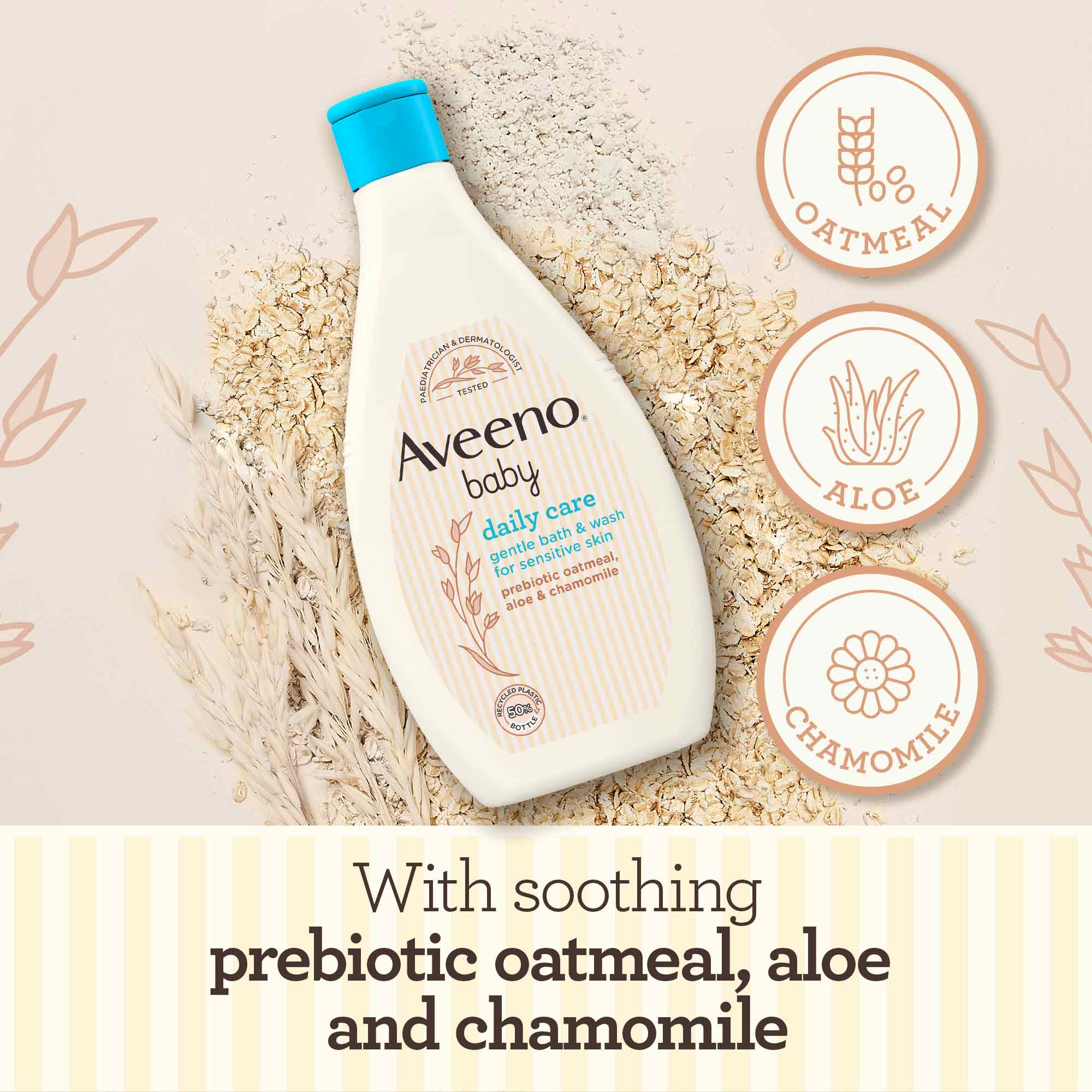Aveeno Baby Daily Care Gentle Wash Oatmeal, Aloe & Chamomile 400Ml
