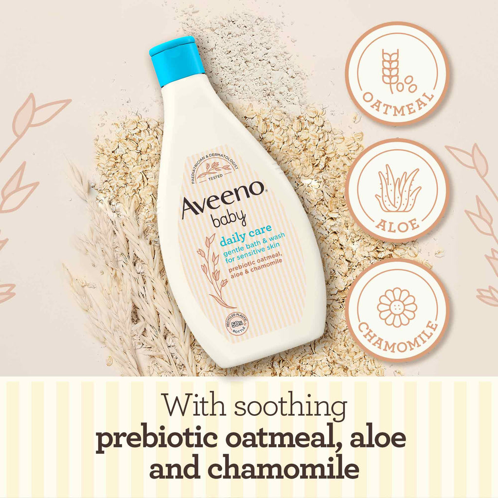 Aveeno Baby Daily Care Gentle Wash Oatmeal, Aloe & Chamomile 400Ml