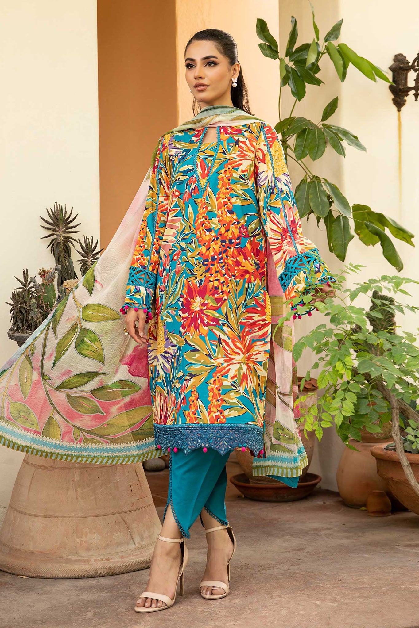M.Basic by Maria B Unstitched 3 Piece Eid II Lawn Collection'2025-MB-903-A
