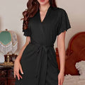 Gown Set - Floraine Silk - Black