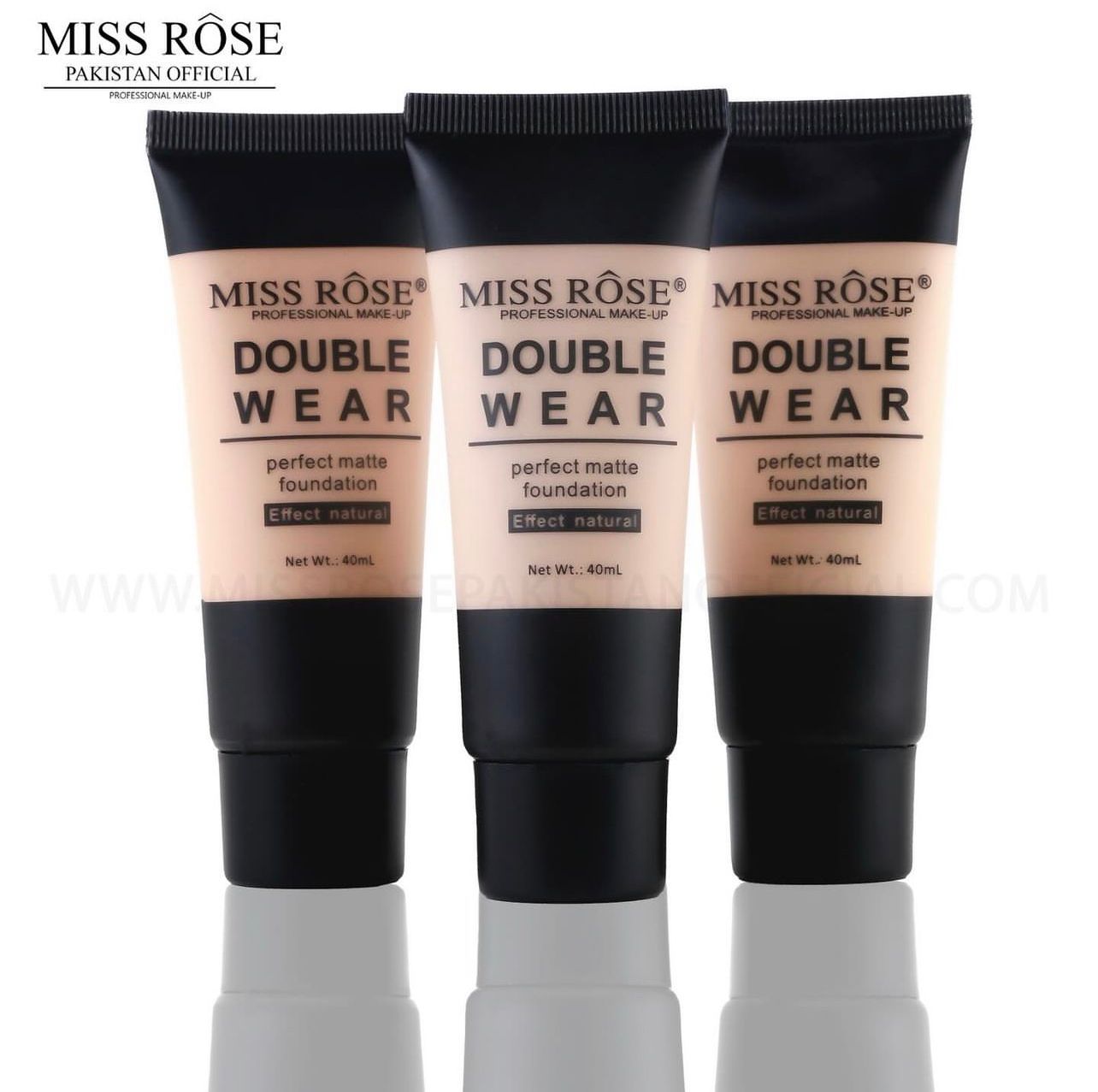 Miss Rose - Double Wear Perfect Matte Foundation For Girls And Women 40 ml-Beige-02 - My Store