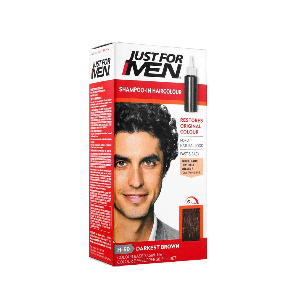 Just For Men Hair Color Darkest Brown H-50 - Snapcart.pk